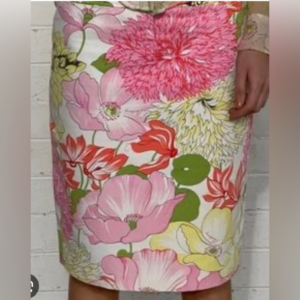 Burberry London Multicolored Floral Print Skirt